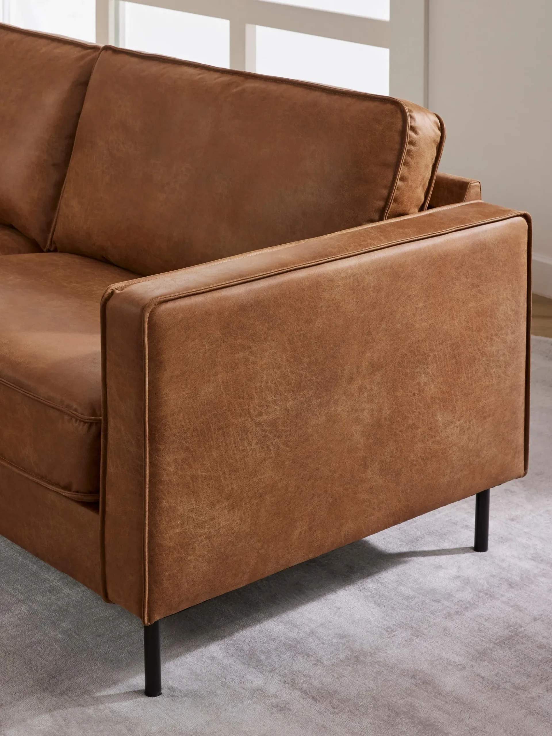 Divano angolare XL in pelle Hunter
