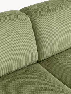 Divano angolare XL in velluto a coste Melva