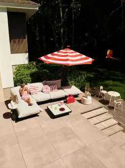 Divano componibile 2 posti da giardino Paletti