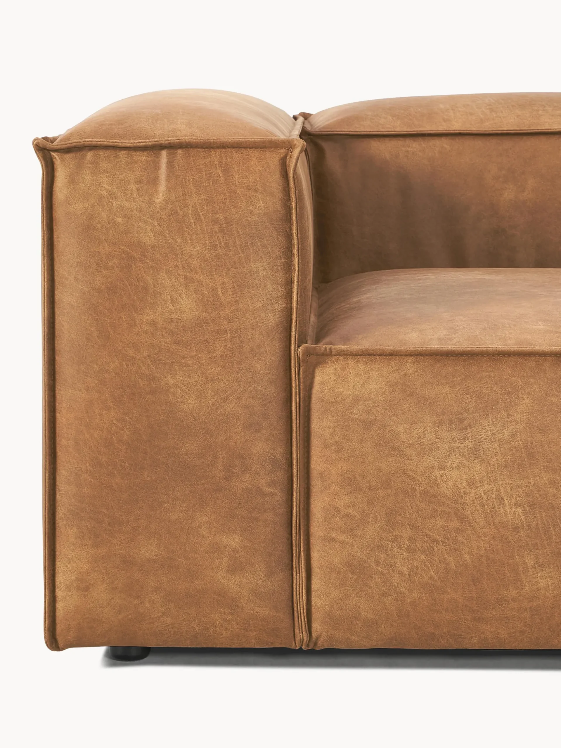 Divano componibile 4 posti in pelle Lennon