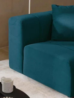 Divano componibile 4 posti in velluto Lena