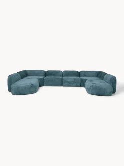 Divano componibile XL in teddy bouclé Wolke