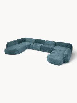 Divano componibile XL in teddy bouclé Wolke