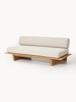 Divano da giardino in legno di teak 3 posti Eiko