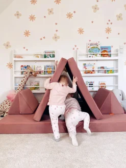 Divano da gioco componibile in velluto per bambini fatto a mano Mila