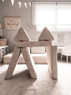 Divano da gioco componibile per bambini in velluto a coste fatto a mano Mila