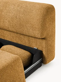 Divano letto angolare in teddy-bouclé con contenitore Pao