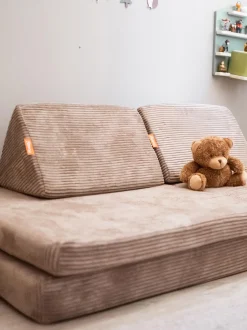 Divano letto componibile per bambini in velluto a coste fatto a mano Mila