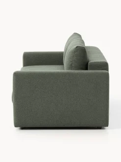 Divano letto 3 posti in bouclé con vano contenitore Tasha