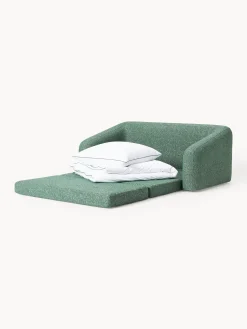 Divano letto 2 posti in bouclé Eliot