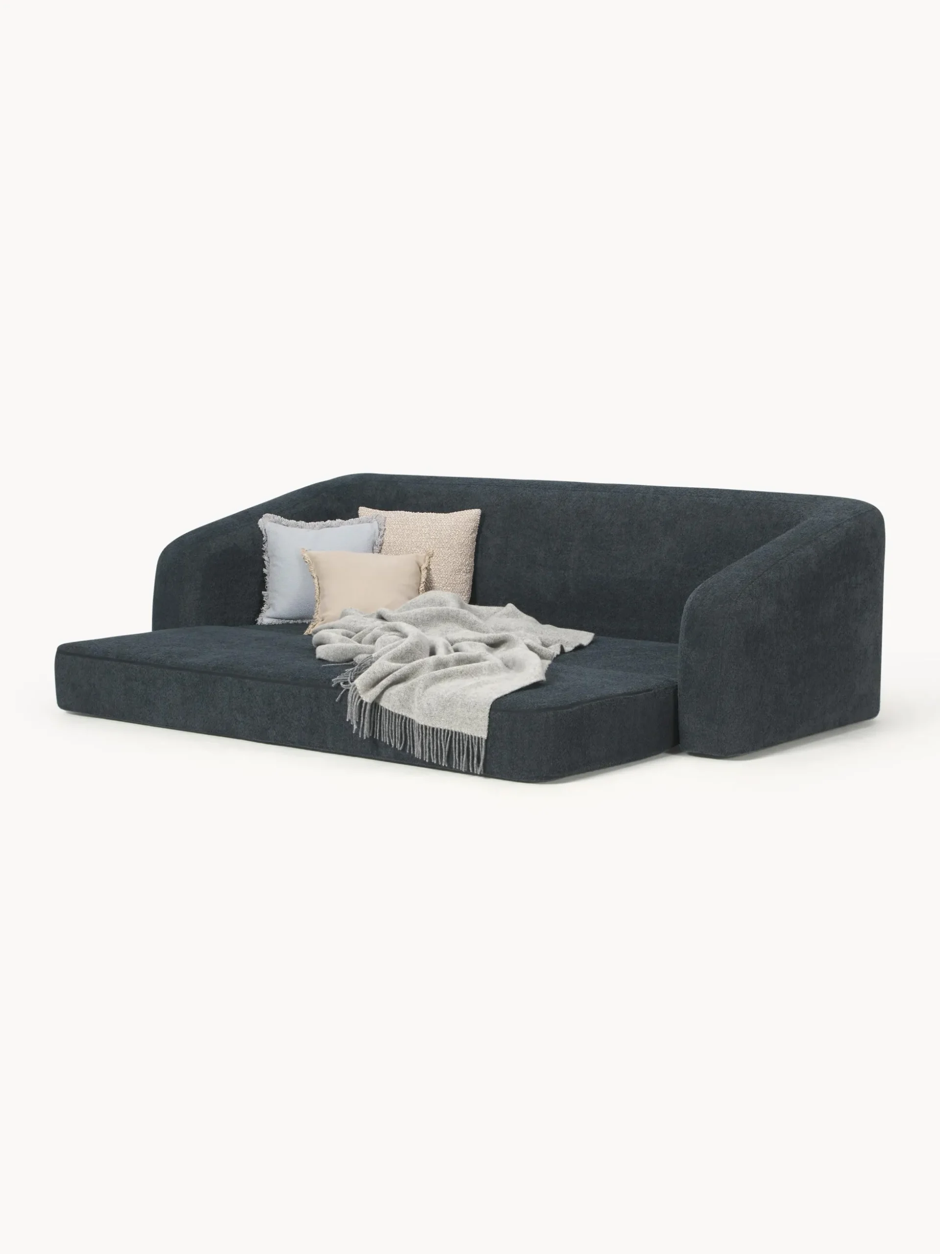 Divano letto 3 posti in teddy-bouclé Eliot