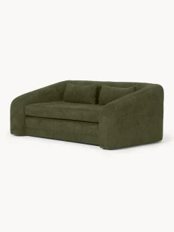 Divano letto 2 posti in teddy-bouclé Eliot