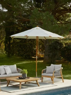 Divano lounge da giardino 2 posti in legno di acacia Lu
