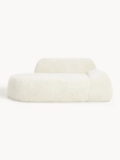 Divano 2 posti con chaise longue in teddy Wolke