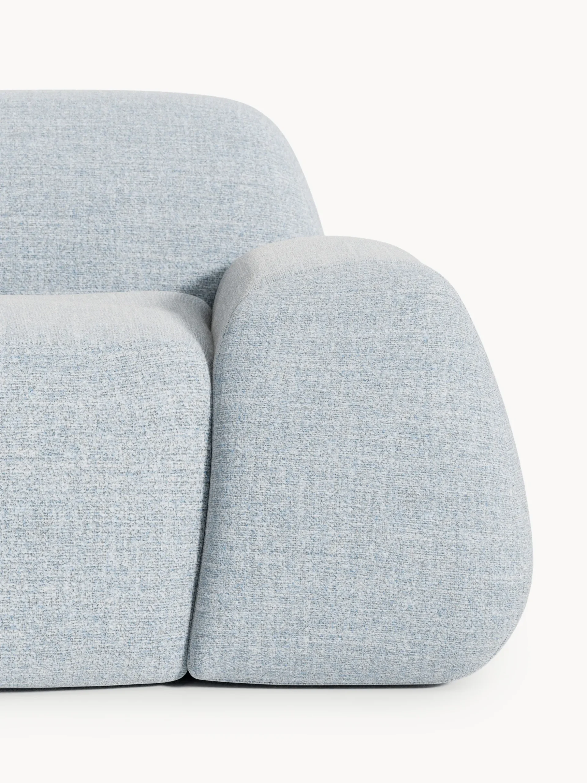 Divano 2 posti in bouclé con chaise longue Wolke