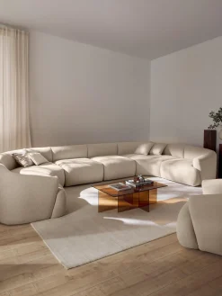 Divano XL componibile in bouclé Sofia