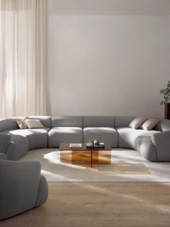 Divano XL componibile in bouclé Sofia