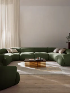 Divano XL componibile in bouclé Sofia