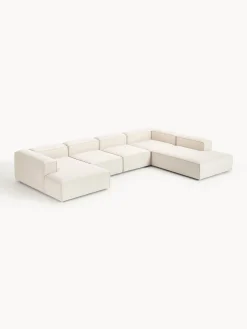 Divano XL componibile in misto lino Lennon