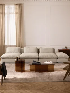 Divano XL componibile 3 posti con poggiapiedi Felix