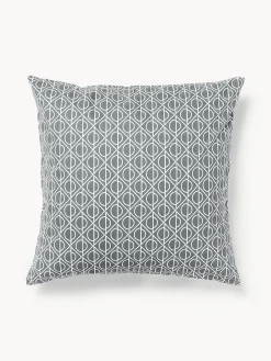 Federa in cotone con stampa geometrica Jella