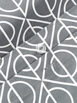 Federa in cotone con stampa geometrica Jella