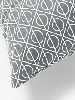 Federa in cotone con stampa geometrica Jella