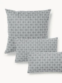 Federa in cotone con stampa geometrica Jella