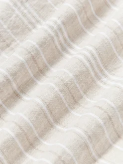 Federa in lino lavato a righe Telma