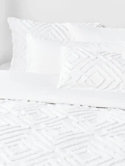 Federa in percalle di cotone con design trapuntato Phil