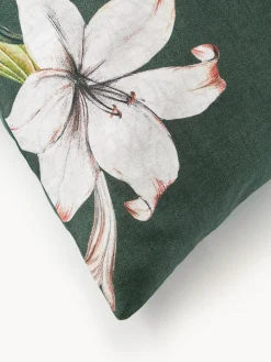 Federa in raso di cotone con stampa floreale Flori