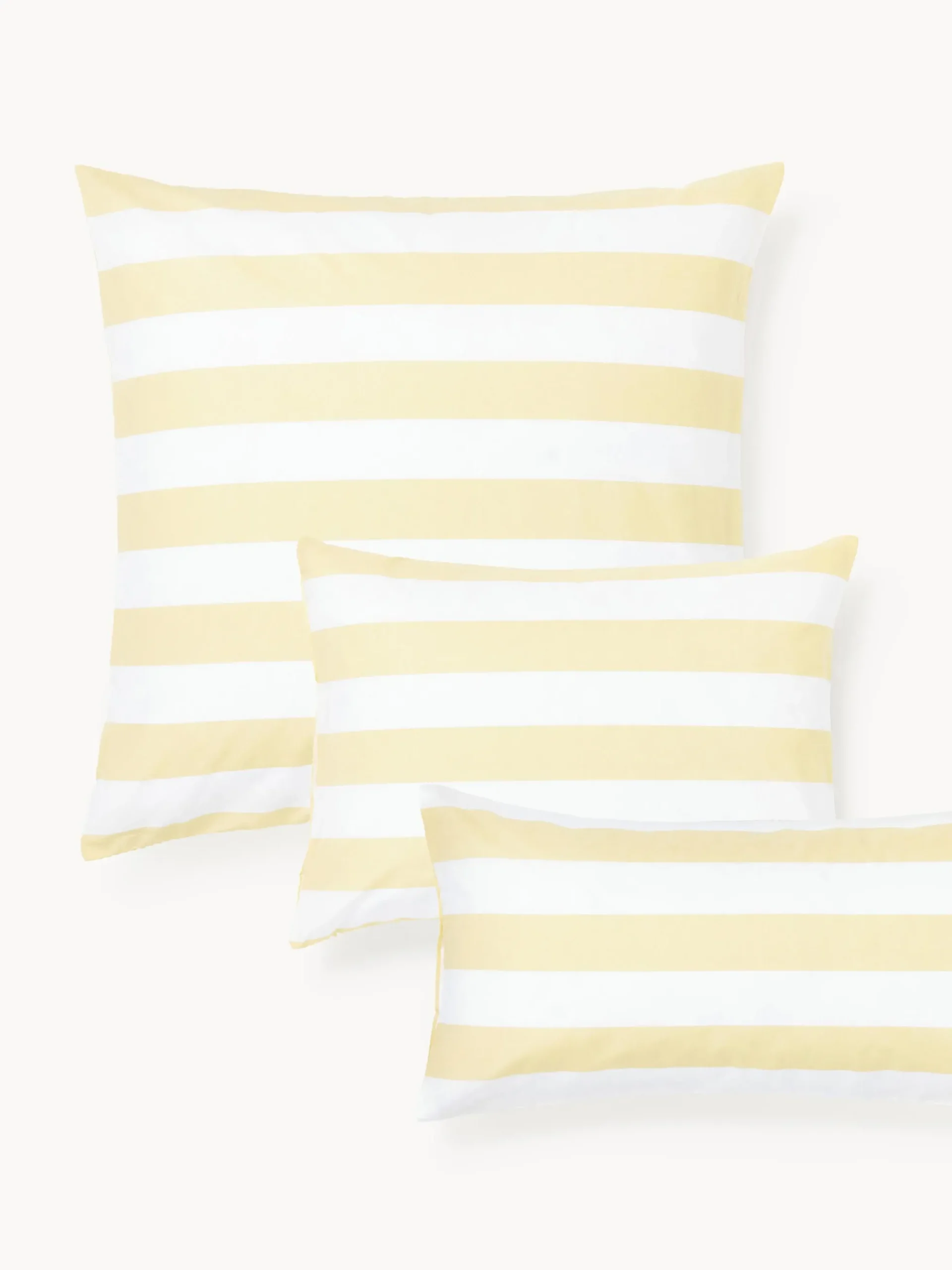 Federa reversibile in cotone a righe Lorena