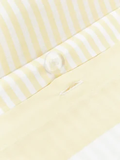 Federa reversibile in cotone a righe Lorena