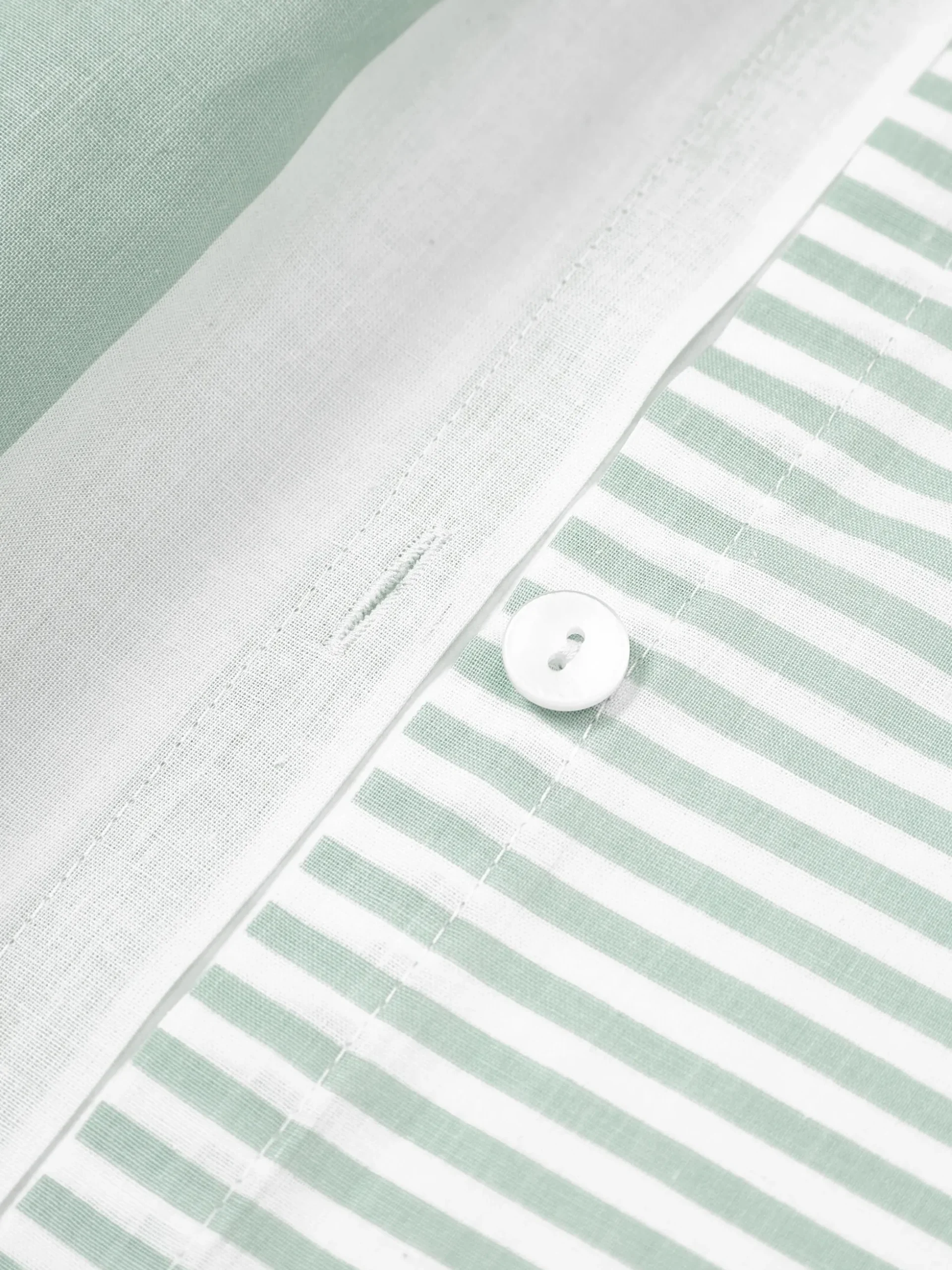 Federa reversibile in cotone a righe Lorena