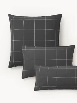 Federa reversibile in flanella di cotone a quadri Noelle