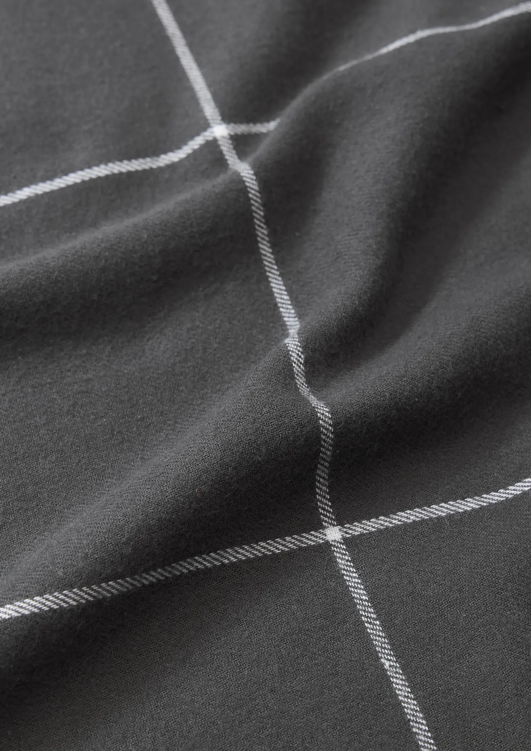 Federa reversibile in flanella di cotone a quadri Noelle
