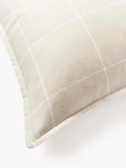 Federa reversibile in flanella di cotone a quadri Noelle