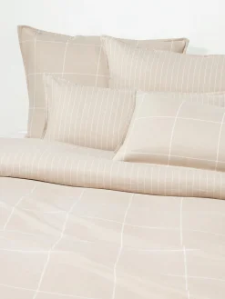 Federa reversibile in flanella di cotone a quadri Noelle