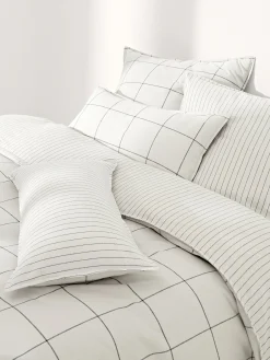 Federa reversibile in flanella di cotone a quadri Noelle