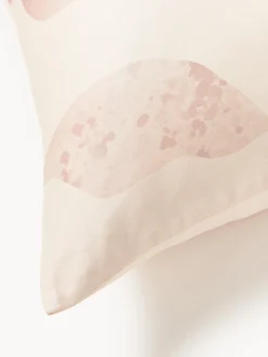 Federa reversibile in raso di cotone con stampa floreale Marino