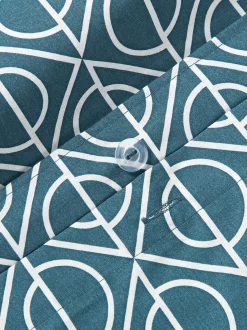 Federa in cotone con stampa geometrica Jella