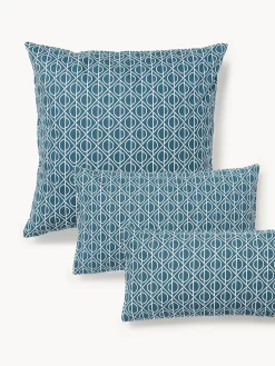 Federa in cotone con stampa geometrica Jella