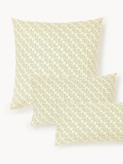 Federa in cotone percalle con stampa geometrica Inki