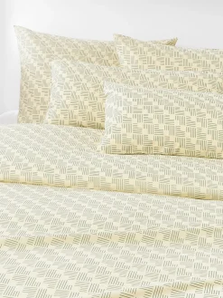 Federa in cotone percalle con stampa geometrica Inki