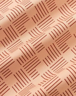 Federa in cotone percalle con stampa geometrica Inki