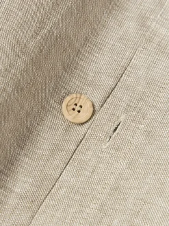Federa in lino con cucitura in rilievo Linna