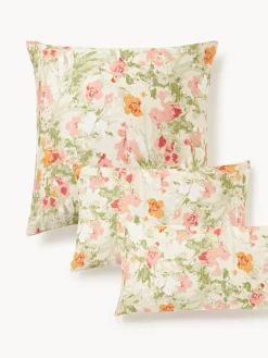 Federa in raso di cotone floreale Anthea