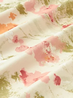 Federa in raso di cotone floreale Anthea