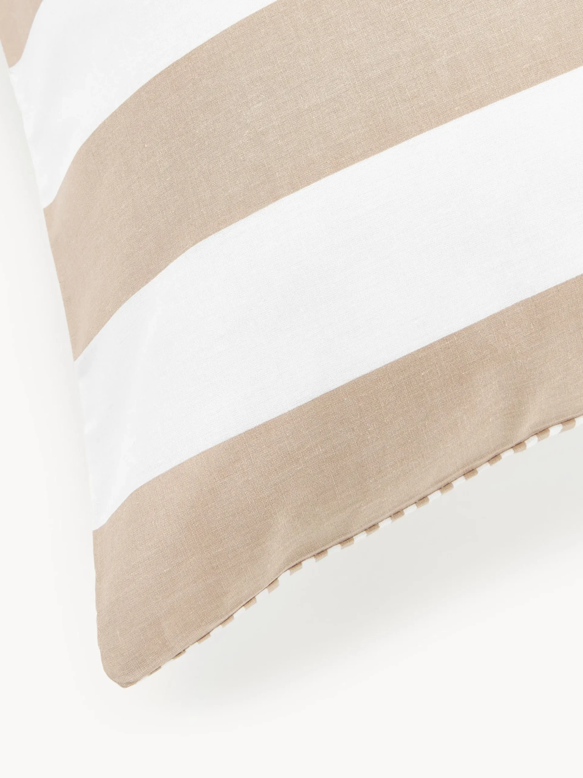 Federa reversibile in cotone a righe Lorena