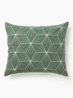 Federa reversibile in cotone con stampa geometrica Ilda